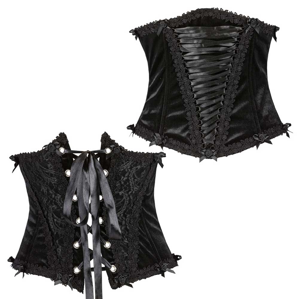 Sinister - K075 Underbust korset - Zwart